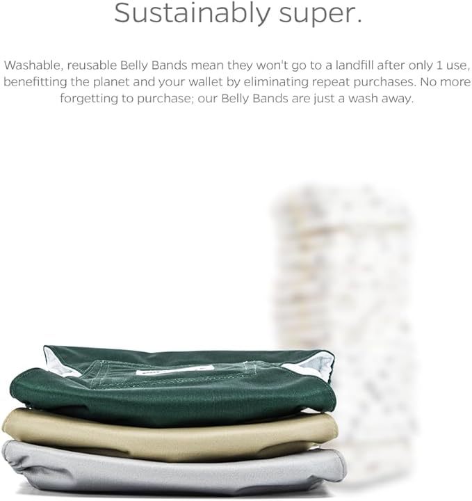 Pet Parents® Washable Belly Bands for Male Dogs (3pack) + Extendrs® of Durable Dog Diapers Male, Premium Male Dog Diapers & Dog Wraps (X-Large, Spruce)