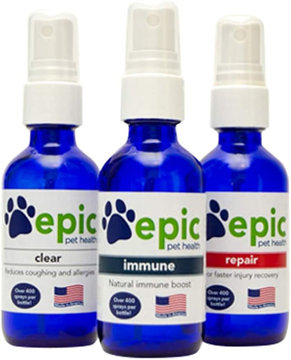 Clear - Reduces Allergies and Coughing Natural Electrolytes for a Healthy Immune System for All Animals Easy to Use Flavorless (2 oz Spray)