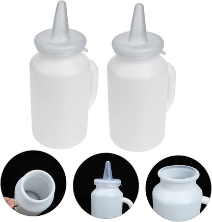 Toyvian 2pcs Calf Milk Bottle Kitten Milk Replacer Portable Pet Feeding Bottle
