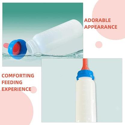 4pcs Pet Feeding Bottles Set Kitten Lamb Piglet Nursing Bottles Calf Milk Feeder for Animals
