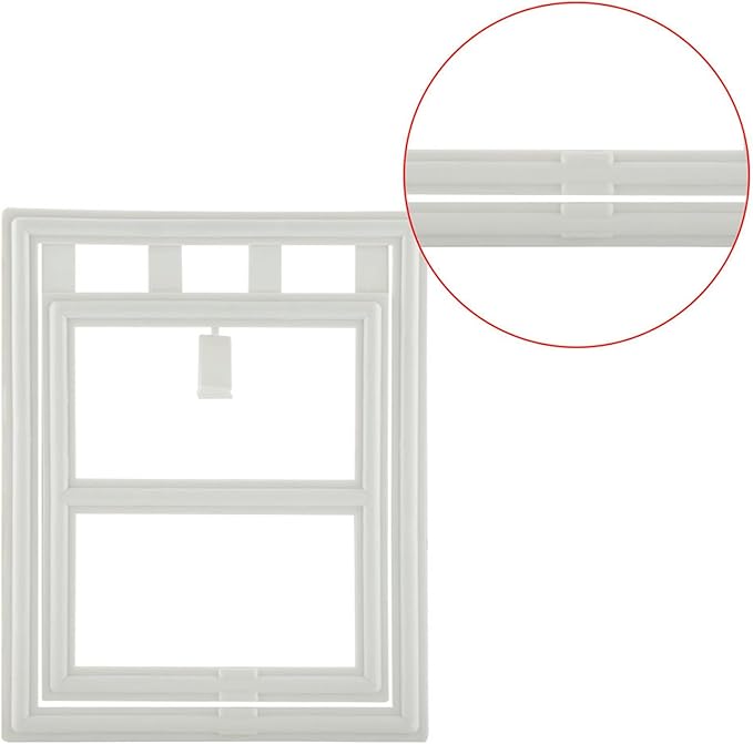 Acouto Screen Fit Pet Door Plastic Pet Dog Puppy Door Locking Safe Flap Screen Window Gate Doors, & Ramps (L Japanese Font)