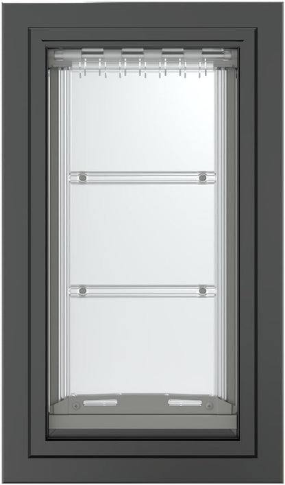 Endura Flap Pet Door for Walls in Black | Energy-Efficient Single Flap Design for Wall Installations | All-Weather Protection with All-Metal Telescoping Tunnel | Black, Medium, Single Flap