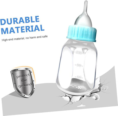 Toyvian 2PCS Silicone Kitten Feeding Bottles Puppy Milk Feeder Replaceable Nipples Small PET Nursing Bottles for Newborn Kittens and Puppies