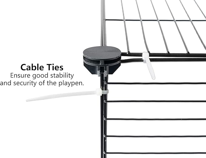 LURIVA Small Animal Playpen, Guinea Pig Cages, Pet Playpen, Rabbit Cage,Small Animal Cage, Puppy Kitten Dog Playpen, Indoor Outdoor Portable Metal Wire Yard Fence,15 X 12 Inch, 28 Panels, Black