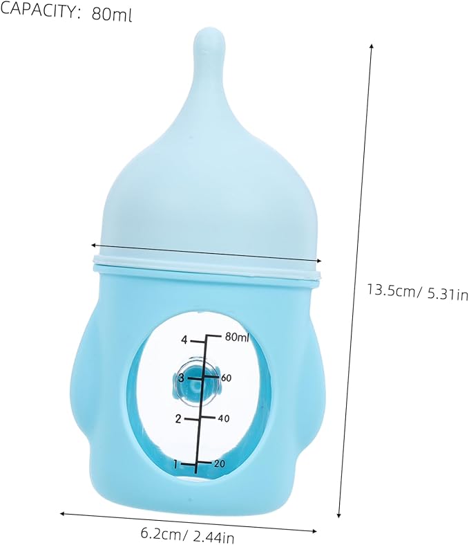 Toddmomy Mini Pet Feeding Bottle for Newborn Puppies Kittens Portable Milk Feeder Visible Scale Kitten Nursing Bottle