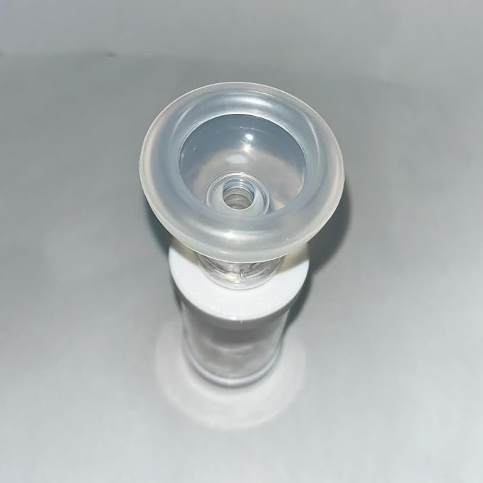 Cat/Dog Inhaler Aerosol Chamber with Valve - Round Silicone Material Cover, Transparent Version (Large)