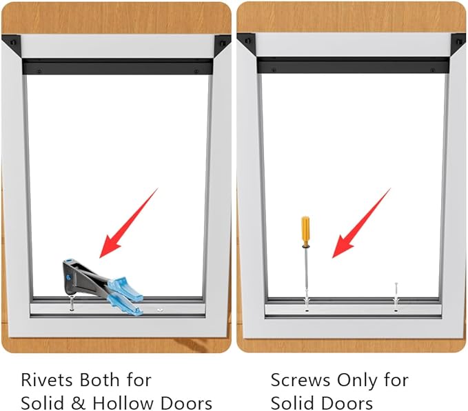 [MAVRICPOWER] Aluminum Large Dog Door for Door, Doggie Door with 2 Sliding Lock Panels for Extreme Weather, Doggy Door for Dogs Up to 80 lbs