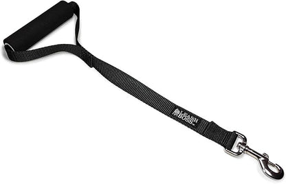 Traffic Handler - Short Dog Leash with Traffic Handle for Large Dogs - Made in USA - Great for Double Dog Couplers, Service Dogs, and Training (18 Inch, Classic Black)