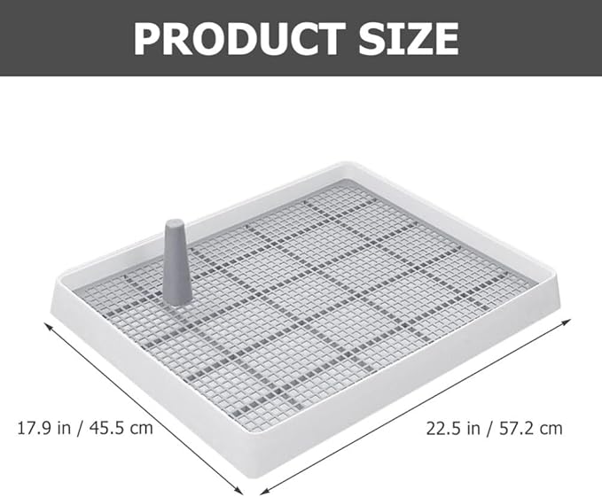 POPETPOP Hamster Accessories 1 Set Dog Training Pads Pet Toilet Puppies Potty Mesh Grate Pee Pad Holder Portable Dog Litter Box for Small Medium Puppy White L Portable Toilet