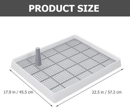 POPETPOP Hamster Accessories 1 Set Dog Training Pads Pet Toilet Puppies Potty Mesh Grate Pee Pad Holder Portable Dog Litter Box for Small Medium Puppy White L Portable Toilet