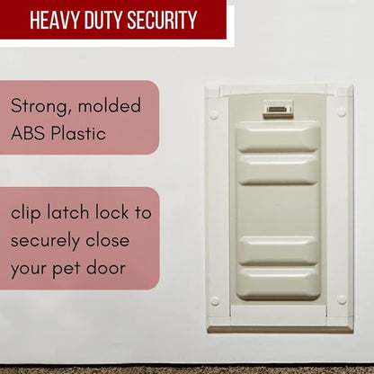 Endura Flap Single Flap Pet Door for Doors | All-Weather Insulated Flap | Durable Aluminum Frame with Secure Locking Cover | Interior and Exterior Door Installations | White, XL, Single Flap