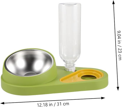 Plastic Pet Feeder Water Dispenser -Slip Dog Cat Bowls Automatic Feeding Tool