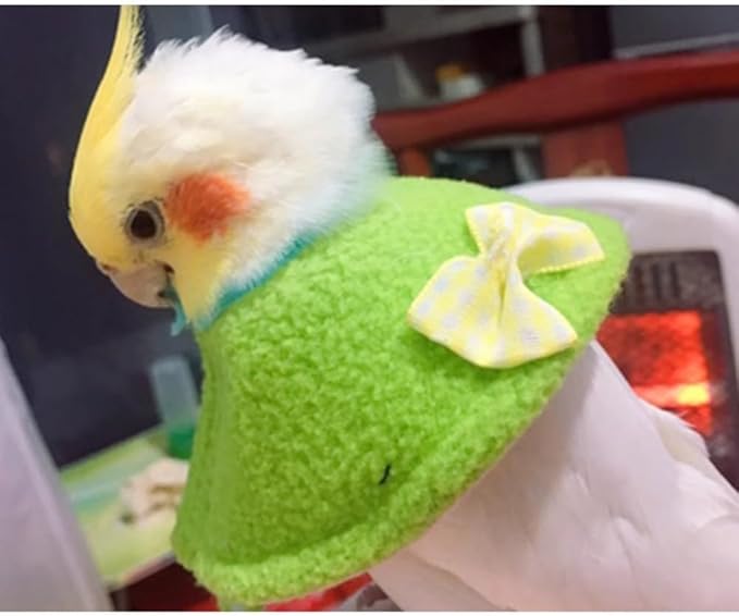 MANON ROSA Bird Collars for Feather Plucking - Soft Adjustable Neck Protector to Stop Biting, Breathable Cone for Small Breed Cockatiels Conures Lovebirds Eclectus Green Cheek Parakeets