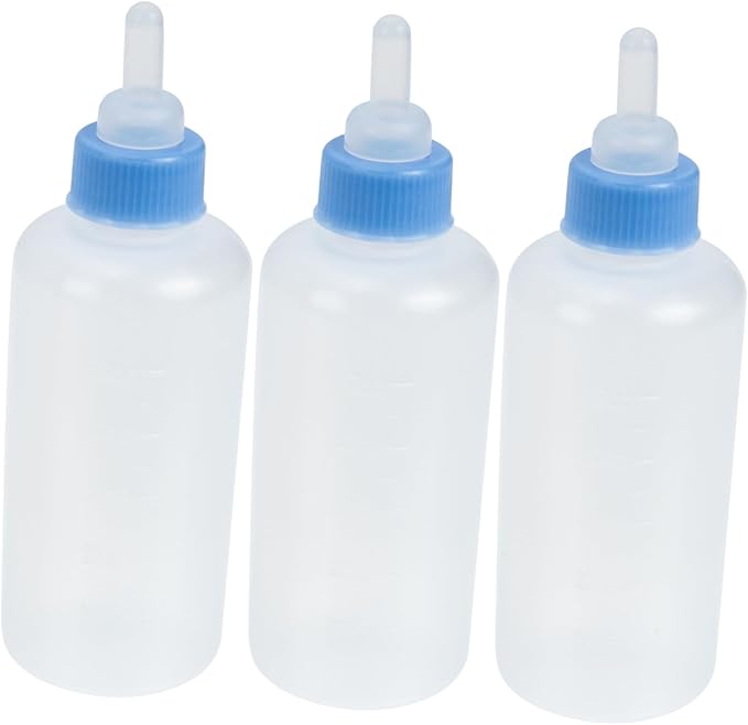 3Pcs Cat Milk Feeding Bottles Portable Pet Nurser for Kittens and Puppies Leak Resistant Design for Easy Feeding for Home Pet Supplies Lightweight and Convenient