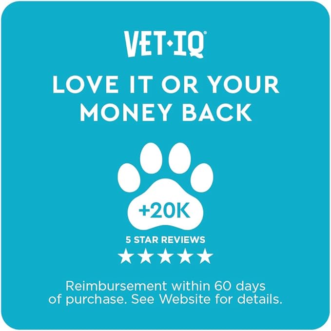 VetIQ Advanced Calming Support Supplement for Dogs, Dog Calming Chews - Anxiety Relief Treats Stress and Promote Relaxation, Made in the USA, 60 Count