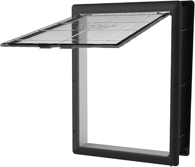 Hakuna Pets Essential Pet Door, Large, Black