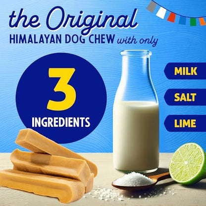 Himalayan Dog Chew Variety Pack Yak Cheese Dog Chews, The Better-for-You Chew, 100% Natural Long Lasting, Healthy Dog Treats, Lactose & Grain Free, Protein Rich, for Dogs 65 Lbs & Smaller, 4-Count
