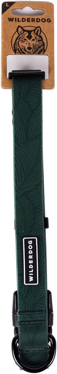 Wilderdog Waterproof Dog Collar - Repels Water & Dirt - Large 17"-24" - Cedar