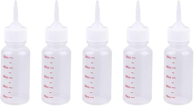Hemobllo 5pcs Pet Nursing Bottles Safe Food-Grade Milk Feeder for Kittens Puppies and Newborn Animals Pointed Head Design Measurement Scale