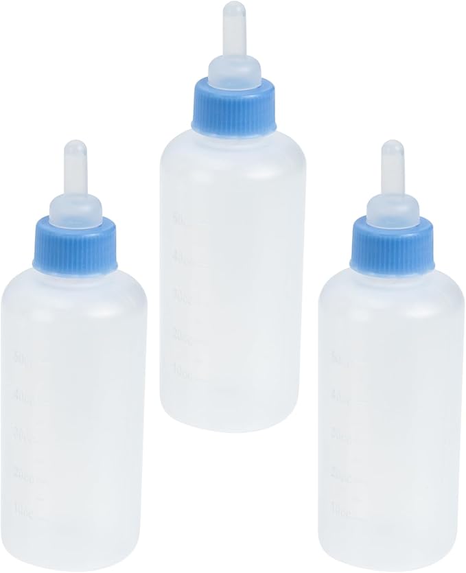 WOONEKY 6pcs Pet Nursing Bottles for Kitten and Puppy Cat Feeding Water Feeders Lightweight Portable Dog Milk Bottles