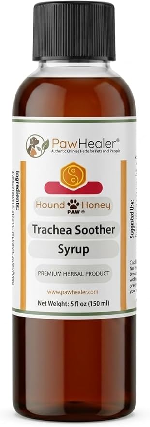 PawHealer® Hound Honey: Trachea Soother Syrup - 150 ml (5 fl oz) - Natural Herbal Remedy for Symptoms of Collapsed Trachea - Tastes Good - Easy to Administer