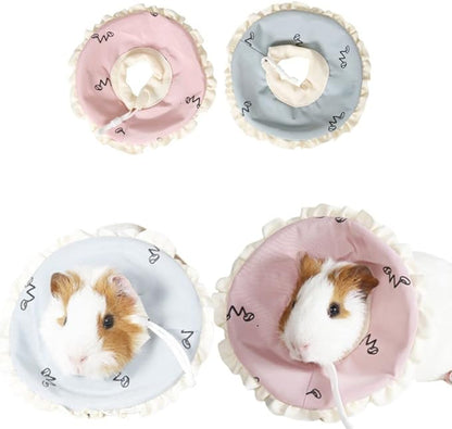 Adjustable Guinea Pig Cone Pet Recovery Collar,Soft Pet Recovery Collar for Rabbits/Chinchilla/Kittens After Surgery Wound Healing,Elizabeth Neck E-Collar for Small Animals (S)