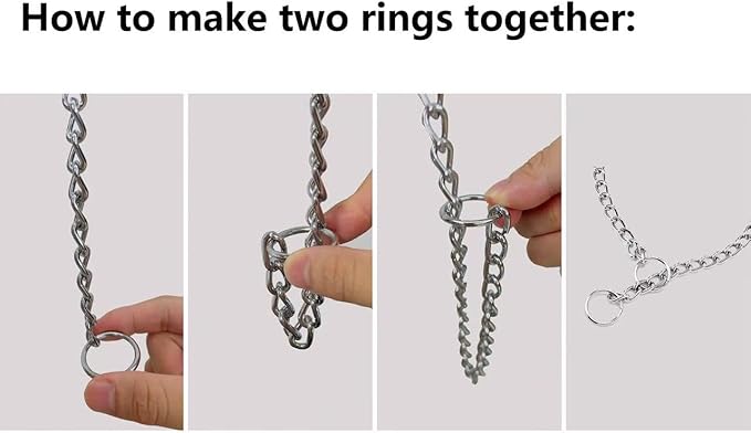Dog Choke Collar Slip P Chain,Heavy Duty Metal Training Choke Collars, Adjustable Weather Proof Alloy Steel Chains for Small Medium Large Dogs