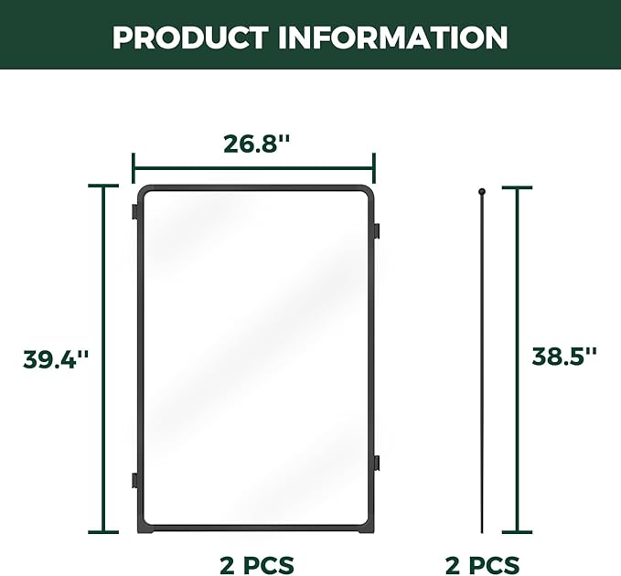 FXW AuraSpace Pro Acrylic Indoor Dog Playpen, Heavy-Duty with Metal Frame, 40" Height 2 Panels for Medium and Large Dogs, Black│Patented