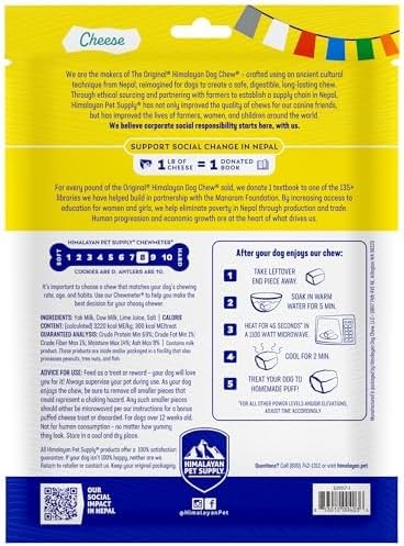 Himalayan Dog Chew Variety Pack Yak Cheese Dog Chews, The Better-for-You Chew, 100% Natural Long Lasting, Healthy Dog Treats, Lactose & Grain Free, Protein Rich, for Dogs 65 Lbs & Smaller, 4-Count