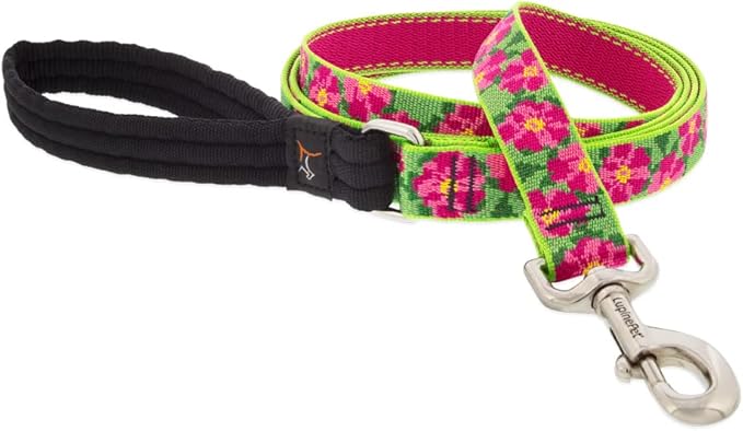 Lupine Dog Leash 6-Foot by 1" Wide PetuniasÊ