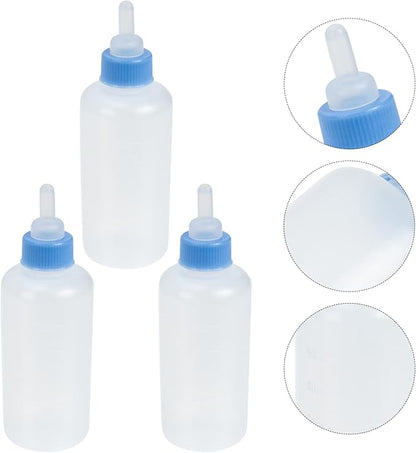 WOONEKY 6pcs Pet Nursing Bottles for Kitten and Puppy Cat Feeding Water Feeders Lightweight Portable Dog Milk Bottles