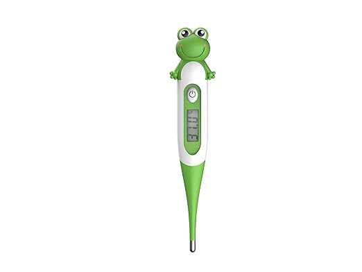Digital Oral Thermometer Suitable for Children and Adults,High Accuracy Fast Measurement for Oral,Rectal,Underarm,Easy to Maintain Cleanliness and Hygiene,Soft Silicone,Frog