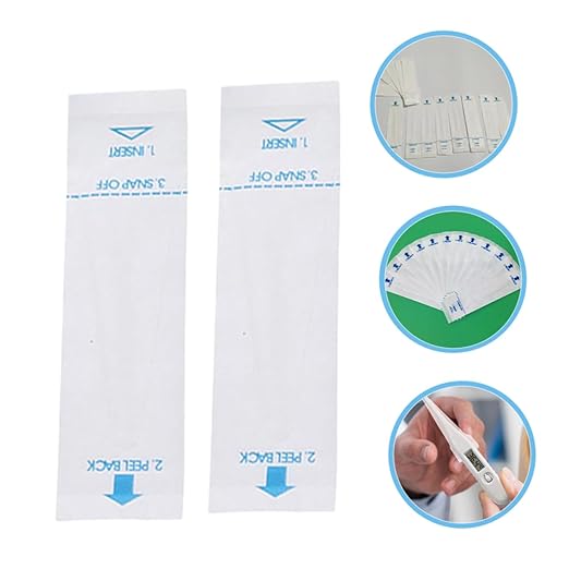 100pcs Mom Thermometer Cover Probe Protective Sleeves for Boys and Girls Digital Thermometer Sanitary Paper Covers