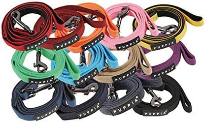 Puppia Two Tone Dog Lead Strong Durable Comfortable Grip Walking Training Leash for Small & Medium Dog, Wine, Large