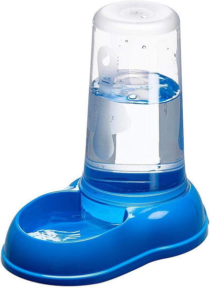 Ferplast Food or Water Dispenser for Dogs and Cats AZIMUT 1500 Pet Dispenser 1, 5 Liter Dry Food Feeder Water Feeder, Sturdy Plastic, Non-Slip Bottom, 16,5 x 25 x h 24,5 cm Blue
