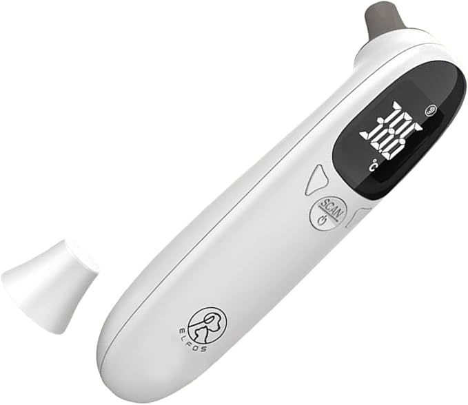 Pet Ear Thermometer for Dogs, Cats, and Livestock, Digital Ear Thermometers, Rechargeable, 1 Second Measurement, Noncontact, Veterinary Supplies