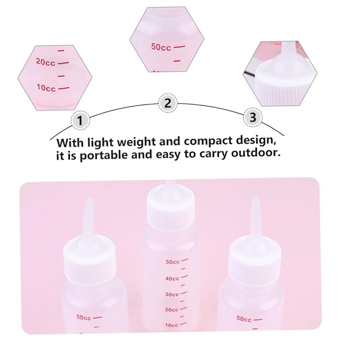 8pcs Newborn Bottle Kitten Nipple Milk Feeder Small Dog Feeding Bottles Portable Pet Accessories for Cats Dogs