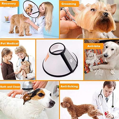 Cat Cone Collar, Pet Cone for Small Dogs & Cats - Anti-Bite Wound Protector, Medium (5#)