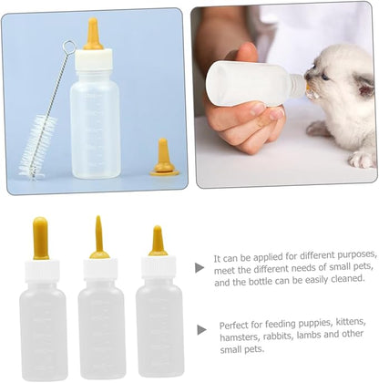 BESPORTBLE 3pcs Silicone Pet Nursing Bottles for Puppies Kittens Feeding Bottle Cat Milk Small Animal Feeding Watering Supplies