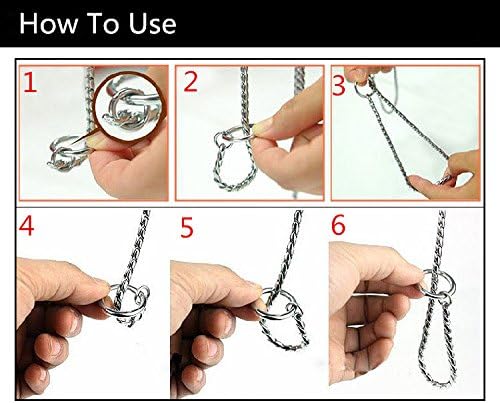 Dog P Snake Chain Chrome Plated Metal Dog Training Choke/Collar-Fully Guaranteed Against Rust Tarnish or Breakage-Recommended for Professional Training (Sliver, 4mm * 24")