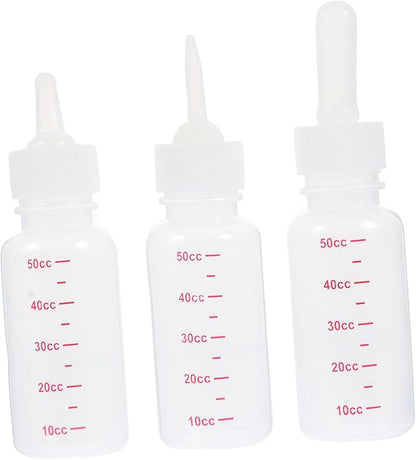 3pcs Pet Milk Bottle Kit Plastic Feeding Bottles for Nursing Puppies Kittens Portable Easy to Clean