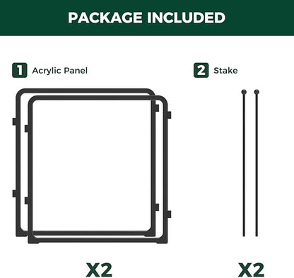 FXW AuraSpace Pro Acrylic Indoor Dog Playpen, Heavy-Duty with Metal Frame, 24" Height 2 Panels for Puppies & Small Dogs, Black│Patented