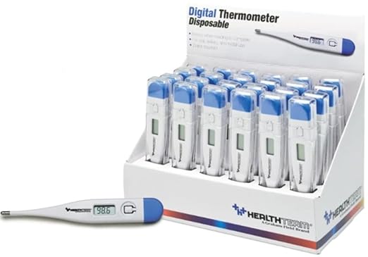 HealthTeam Digital Thermometers for Adults & Kids – Oral, Rectal & Underarm Use (24 Count)