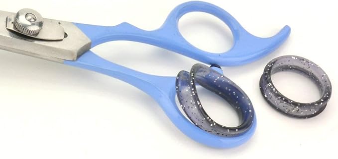 SCAREDY CUT Silent Pet Grooming Kit for Dog, Cat and All Pet Grooming - A Quiet Alternative to Electric Clippers for Sensitive Pets (Left-Handed Blue)