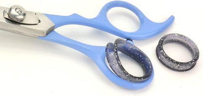 SCAREDY CUT Silent Pet Grooming Kit for Dog, Cat and All Pet Grooming - A Quiet Alternative to Electric Clippers for Sensitive Pets (Left-Handed Blue)