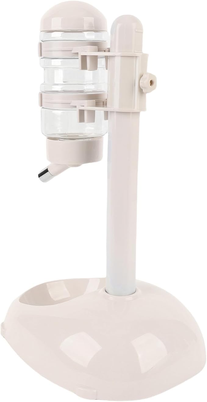 Pssopp Dog Standing Water Dispenser Feeder, Automatic Feeders Capacity Pet Standing Water Dispenser Feeder for Playful Pets Dog, 500ml Automatic Pet (Beige)