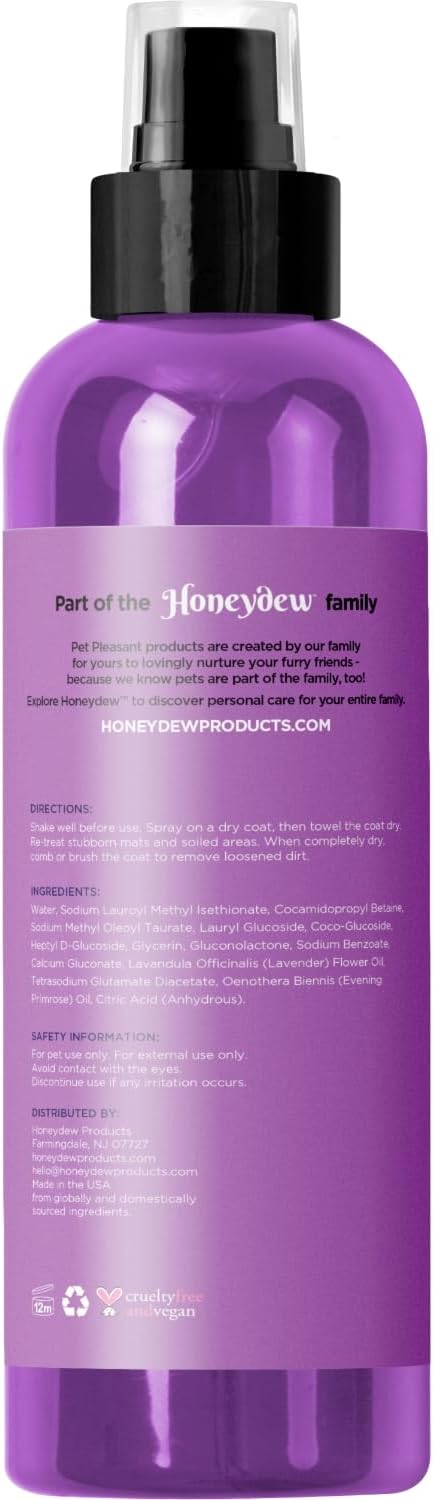 Lavender Oil Dog Deodorizing Spray - Dog Spray for Smelly Dogs and Puppies and Dog Calming Spray with Lavender Essential Oil - Lightly Scented Dog Deodorizer for Smelly Dogs and Dog Essentials