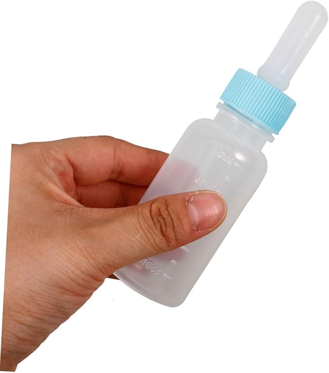 2pcs Pet Nursing Bottles Feeding Kit for Puppies and Kittens Small Animal Milk Feeder Bottles Easy Handling Design for Calves and Small Pets