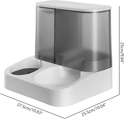 Practical Dog Water Food Bowl Water Dispenser For Pet For Cat Lovely 2 In 1 Dog Feeder Food Container Bowl Pet Waterer Feeder