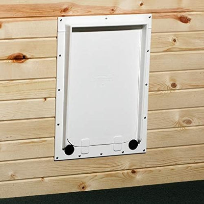 Revival Animal Health Dog Door - Magnador Two-Way Pet Door Mag I Heavy Duty White Large